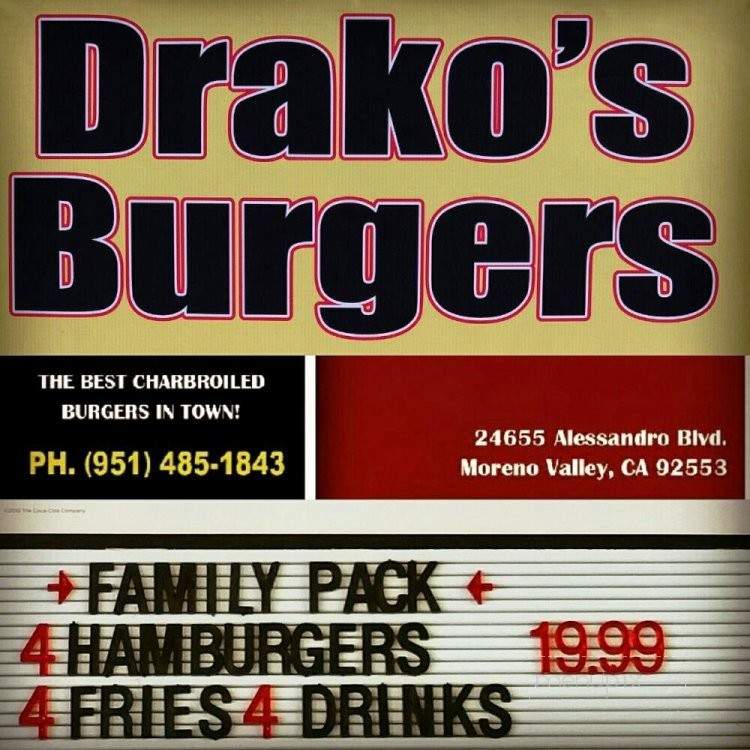 Drako's Burgers - Moreno Valley, CA menu_pic