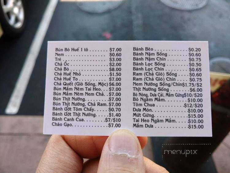 Cho Dong Ba - Westminster, CA menu_pic
