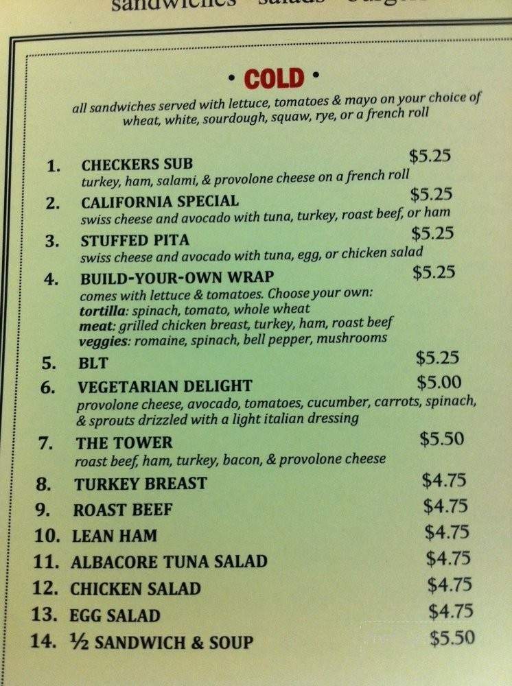 Checkers Grill - Orange, CA menu_pic