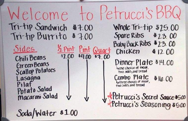 Petrucci's Bbq Pit - Madera, CA menu_pic