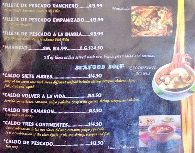 El Amigo No.1 - San Leandro, CA menu_pic