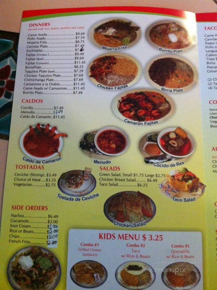 Don Pedro - Kelso, WA menu_pic