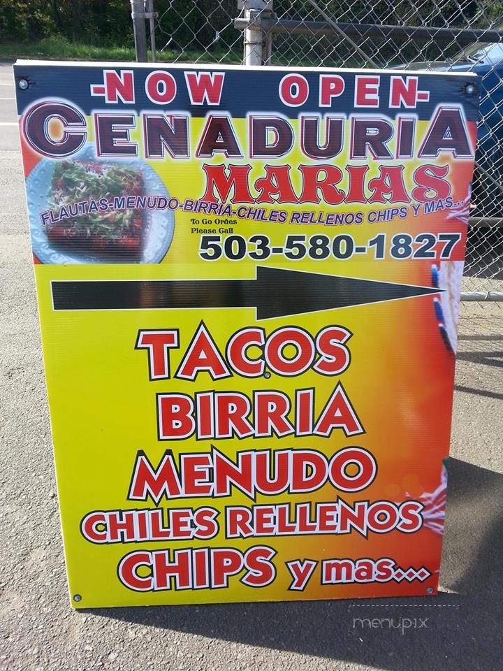 Maria's Cenaduria - Salem, OR menu_pic