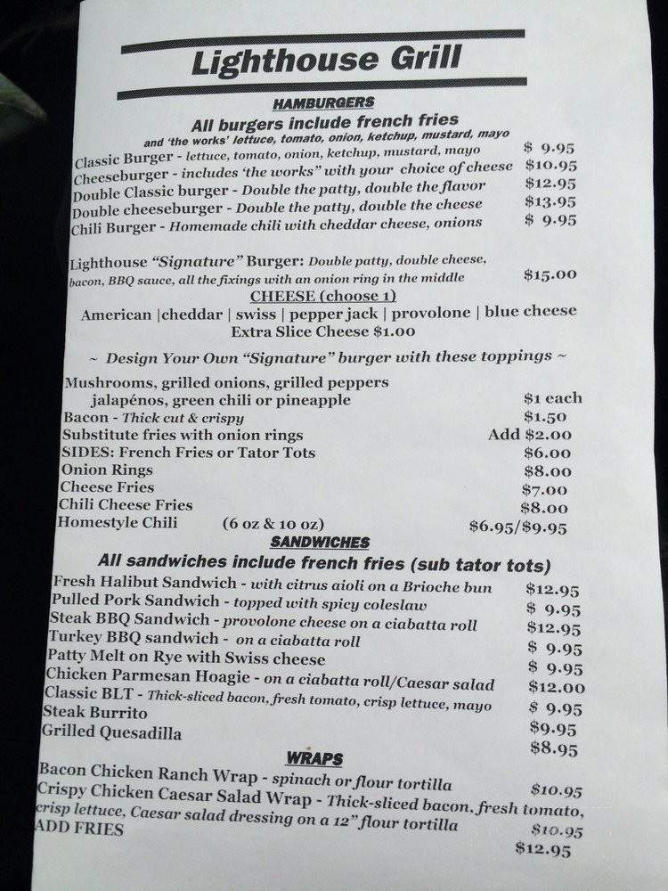 Lighthouse Drive-thru Grill - Homer, AK menu_pic