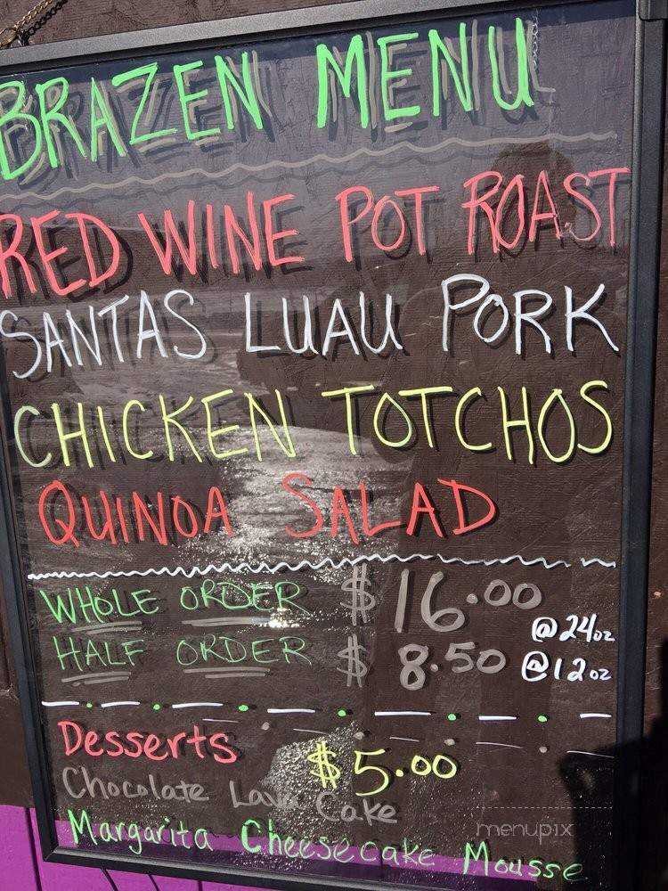 Brazen Bistro - Fairbanks, AK menu_pic