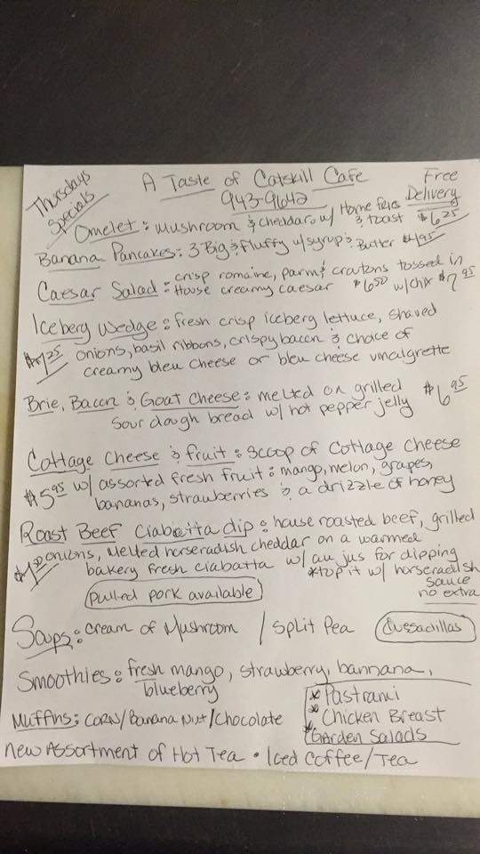 The Taste of Catskill Cafe - Catskill, NY menu_pic