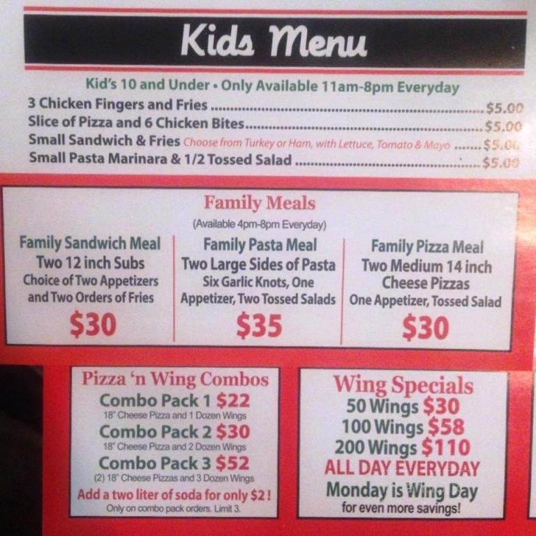 Graffiti Pizza and More - Allegany, NY menu_pic