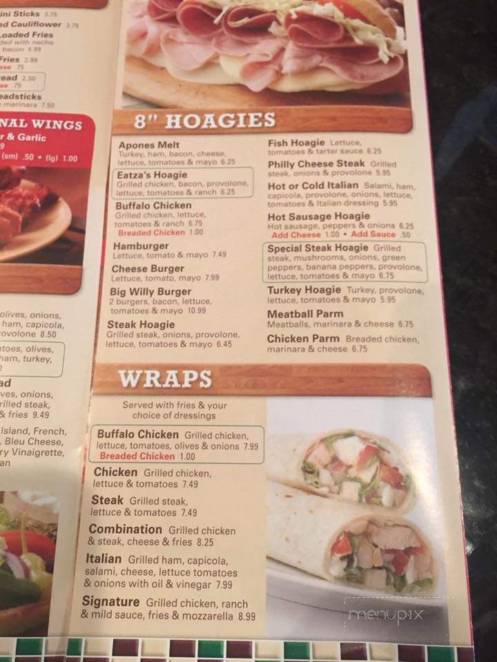 Eatza My Pizza - Smithfield, PA menu_pic