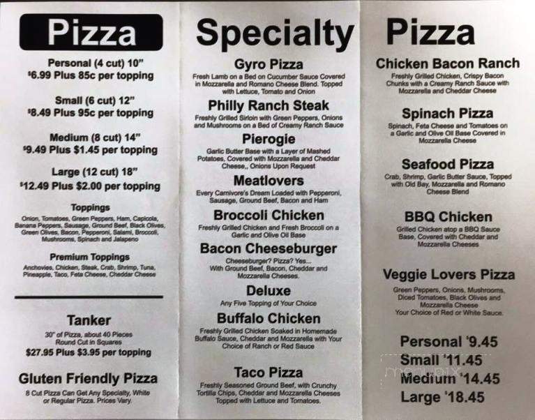 Kelley's Pizzeria - Greensburg, PA menu_pic