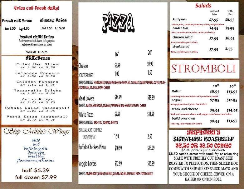 Skip mikki's Subs - Altoona, PA menu_pic