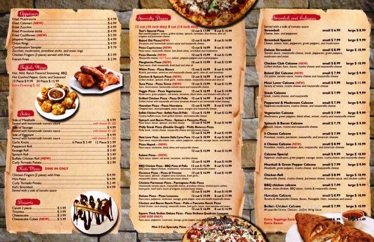Tani's Pizza - Butler, PA menu_pic