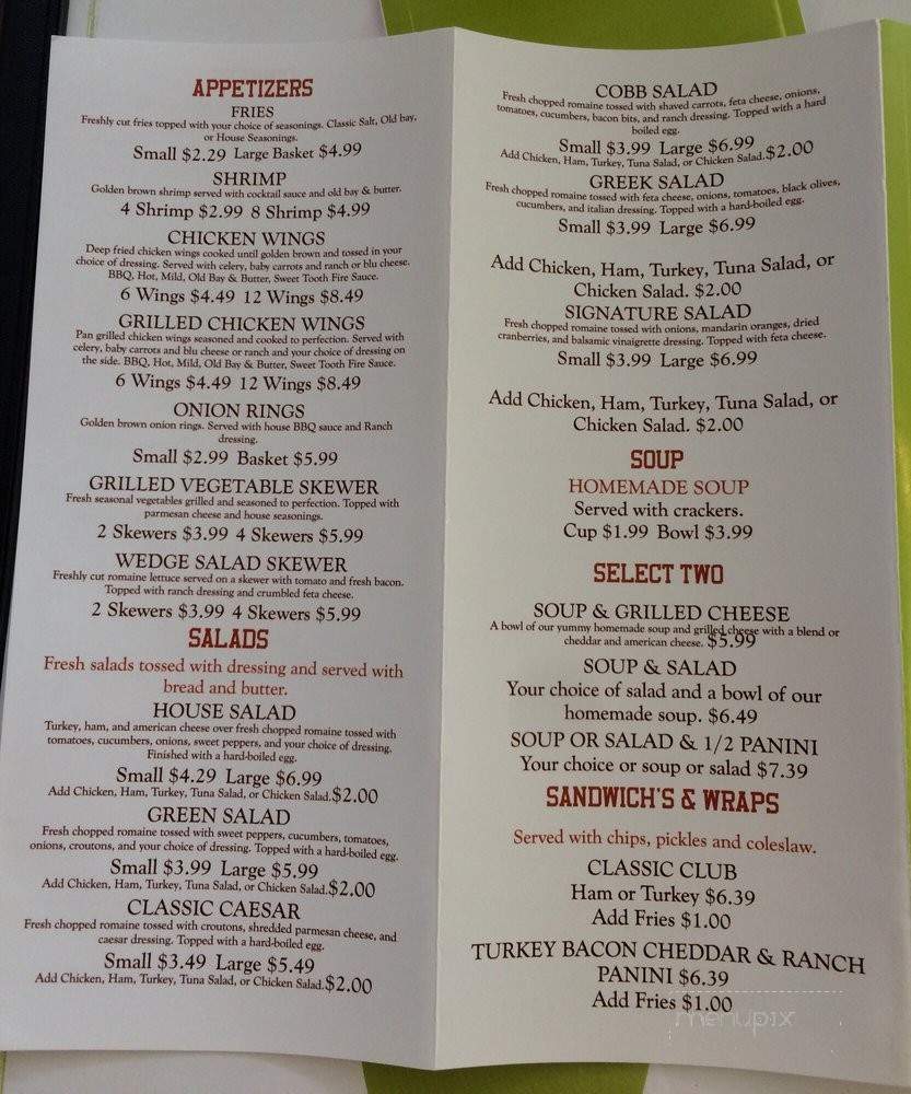 The Dining Room - Shamokin, PA menu_pic