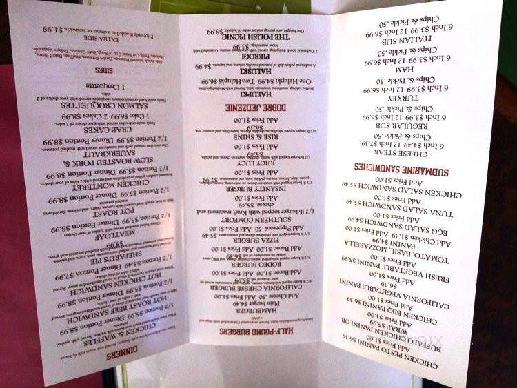 The Dining Room - Shamokin, PA menu_pic