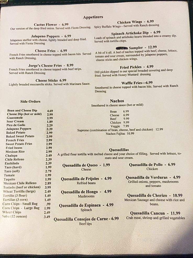 Los Vaqueros Mexican Restaurant - Oak Hill, WV menu_pic