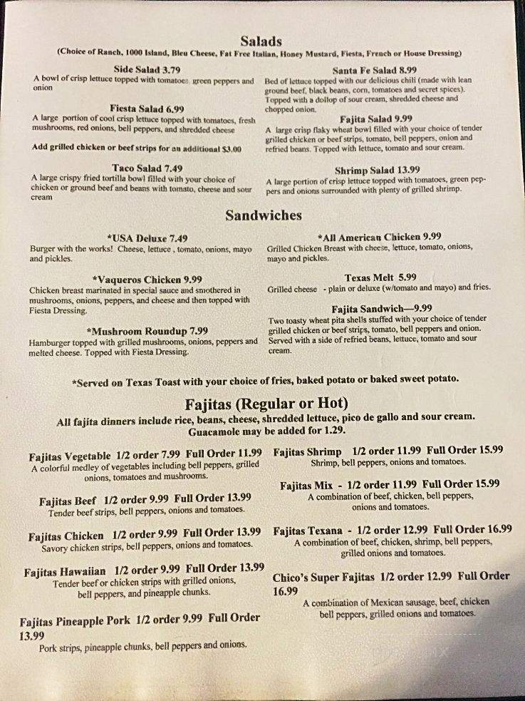 Los Vaqueros Mexican Restaurant - Oak Hill, WV menu_pic