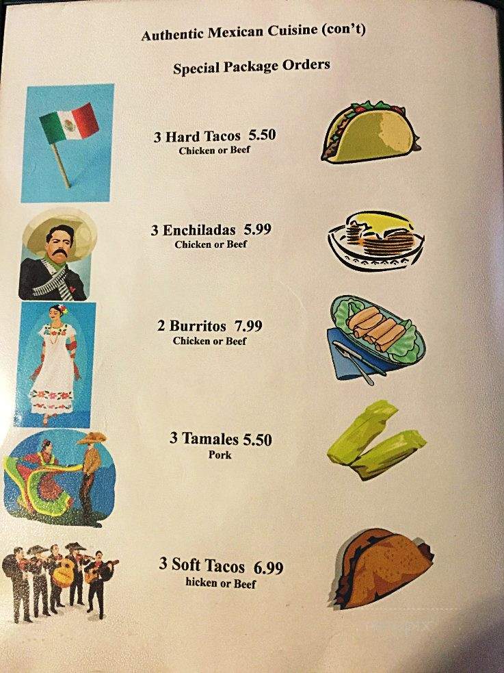 Los Vaqueros Mexican Restaurant - Oak Hill, WV menu_pic