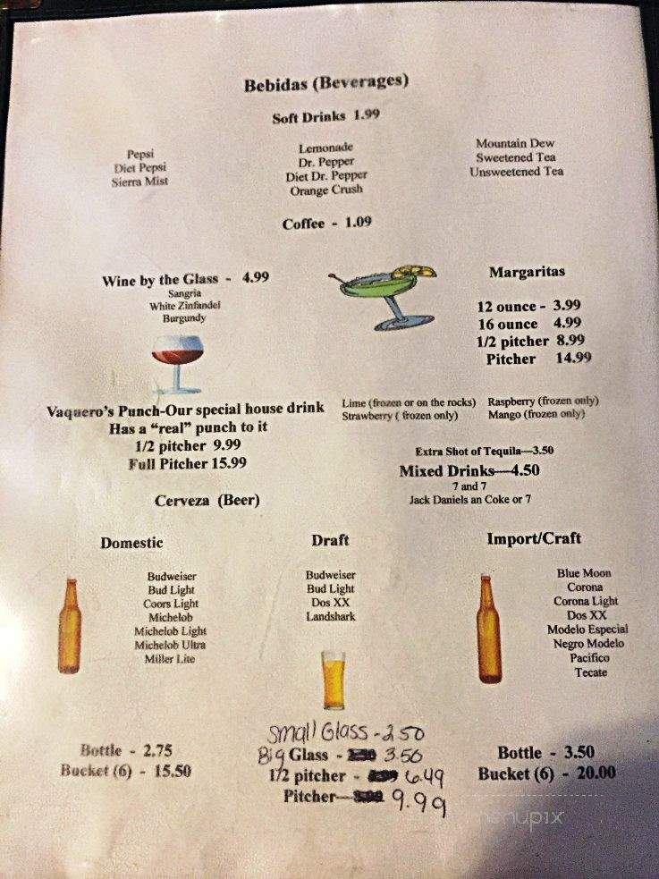 Los Vaqueros Mexican Restaurant - Oak Hill, WV menu_pic