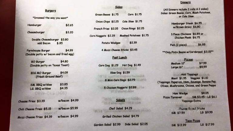 Miss Wanda's - Williamson, WV menu_pic