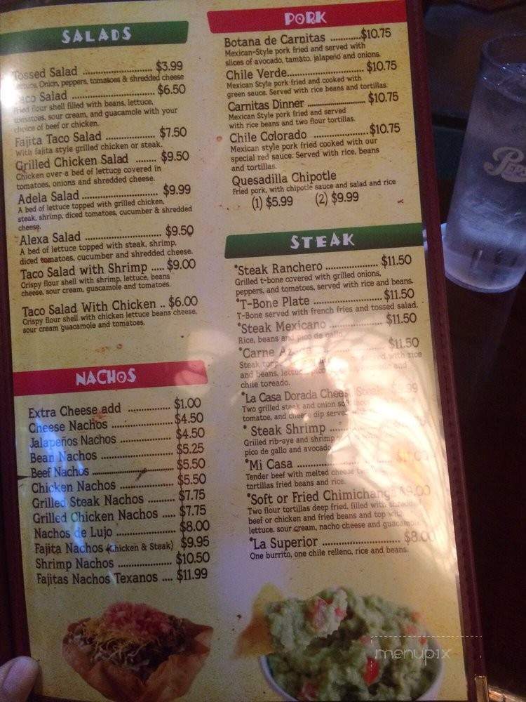La Casa Dorada - Gibsonville, NC menu_pic