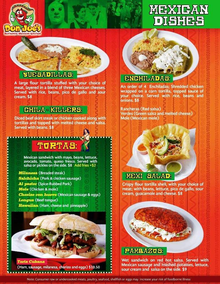 Don Joe's Kitchen - Wingate, NC menu_pic