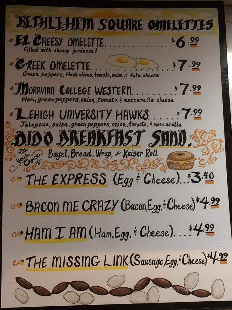 EZ Bagels & Deli NY Cafe - Bethlehem, PA menu_pic