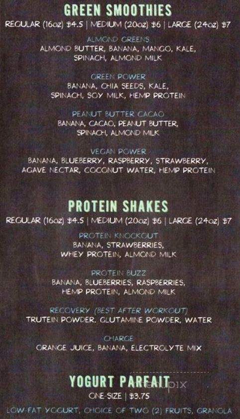 The Pump Juice Bar - Brooklyn, NY menu_pic