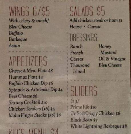 Corbin Cellars - Corbin, KY menu_pic