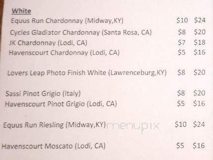 Corbin Cellars - Corbin, KY menu_pic