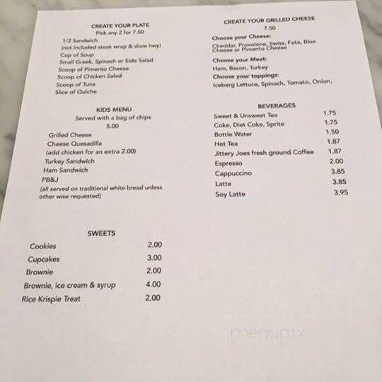 Wild Card Cafe - Madison, GA menu_pic