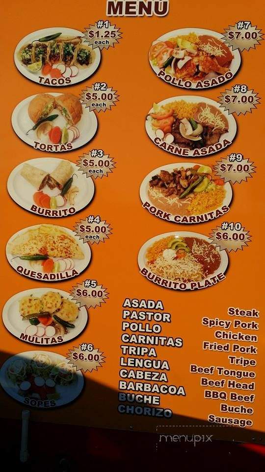 La Fondita Express - Nashville, TN menu_pic