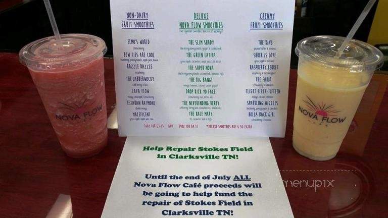 Nova Flow Cafe - Clarksville, TN menu_pic