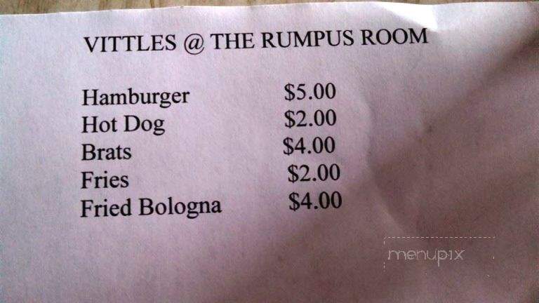Rumpus Room - Toledo, OH menu_pic