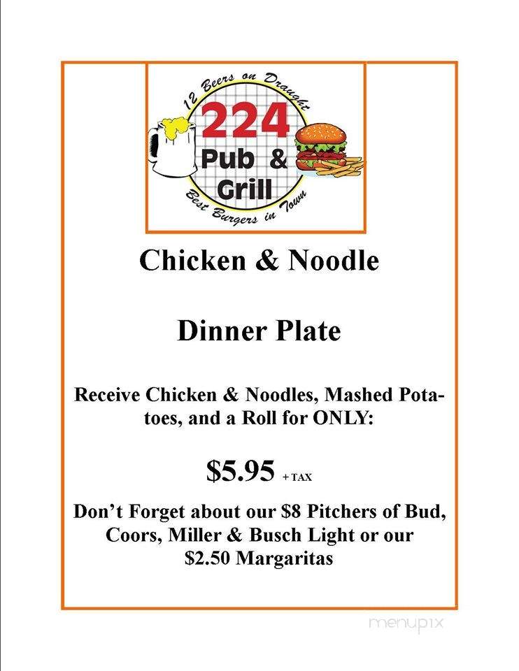 224 Pub And Grill - Decatur, IN menu_pic