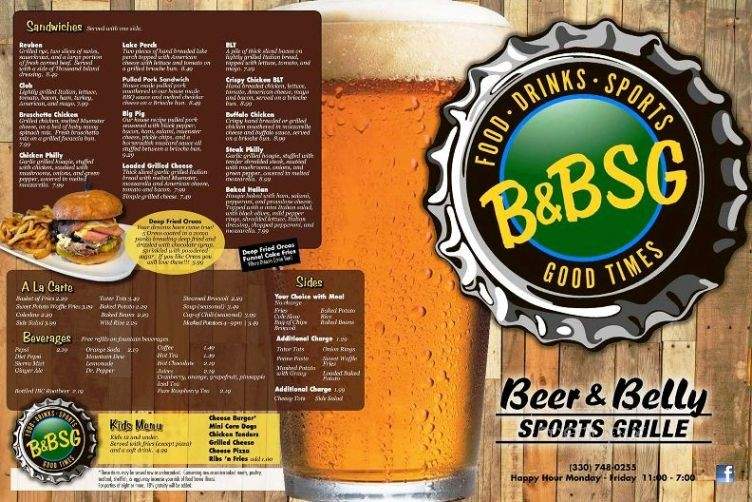 /250597965/Beer-and-Belly-Sports-Grille-Menu-Northfield-OH - Northfield, OH