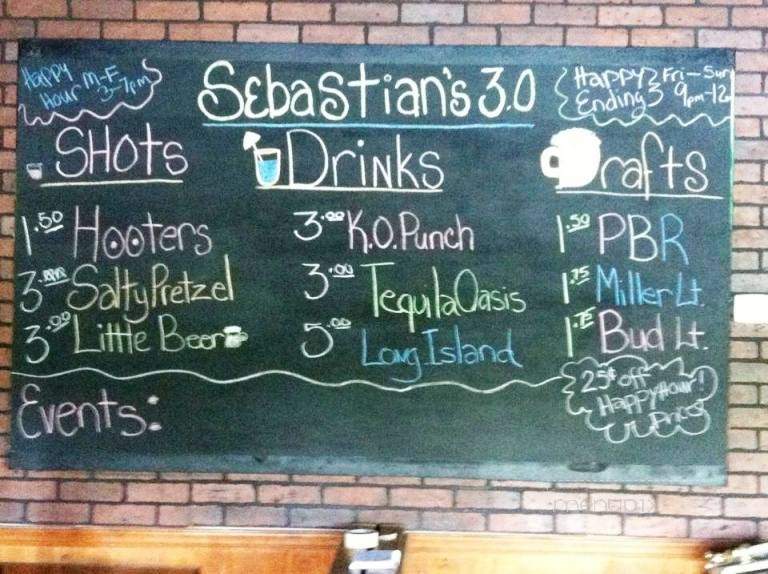 Sebastian's Nite Club - North Ridgeville, OH menu_pic