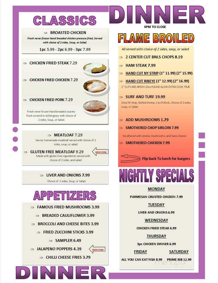 Netters Restaurant - Bremen, IN menu_pic