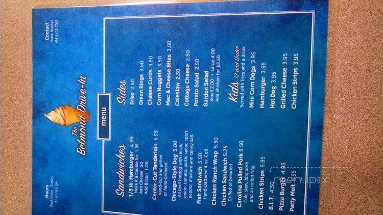 Belmond Drive-In - Belmond, IA menu_pic
