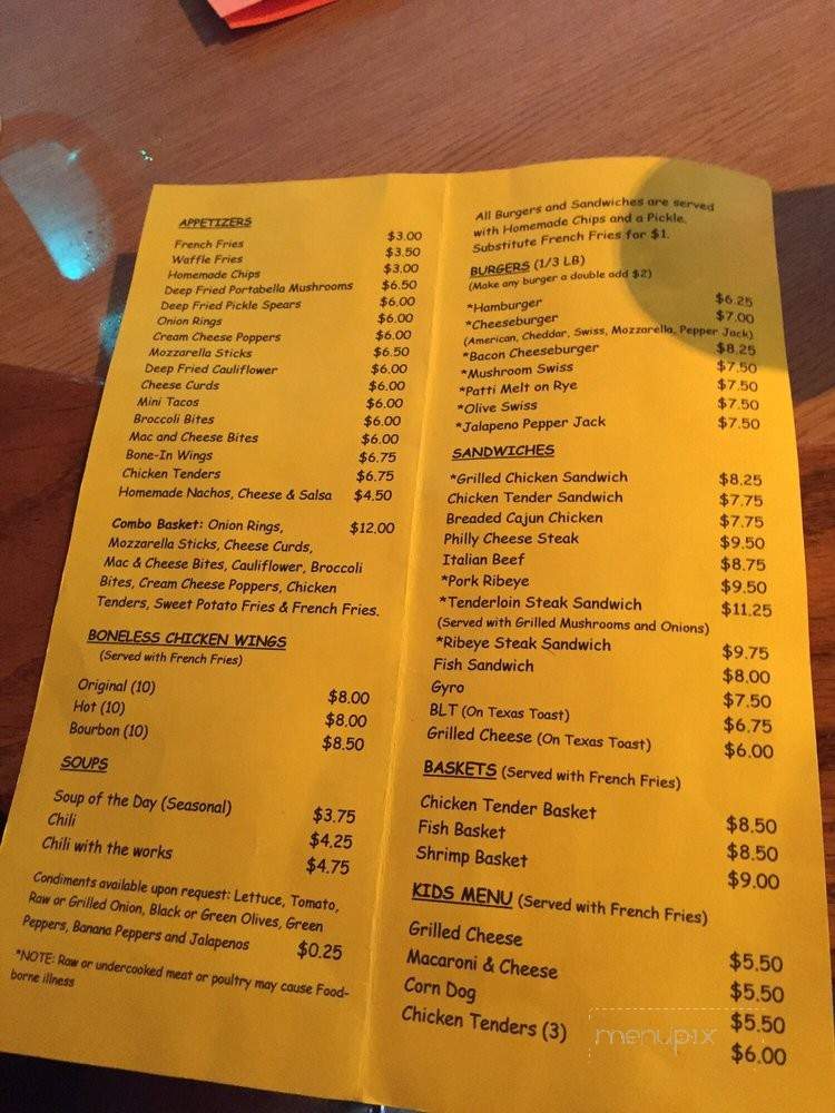 Mo's Bar & Grill - Friendship, WI menu_pic