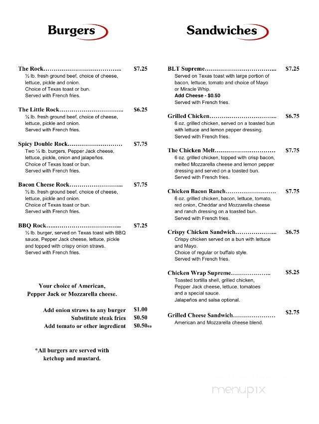21 Rock - Arnold, MO menu_pic