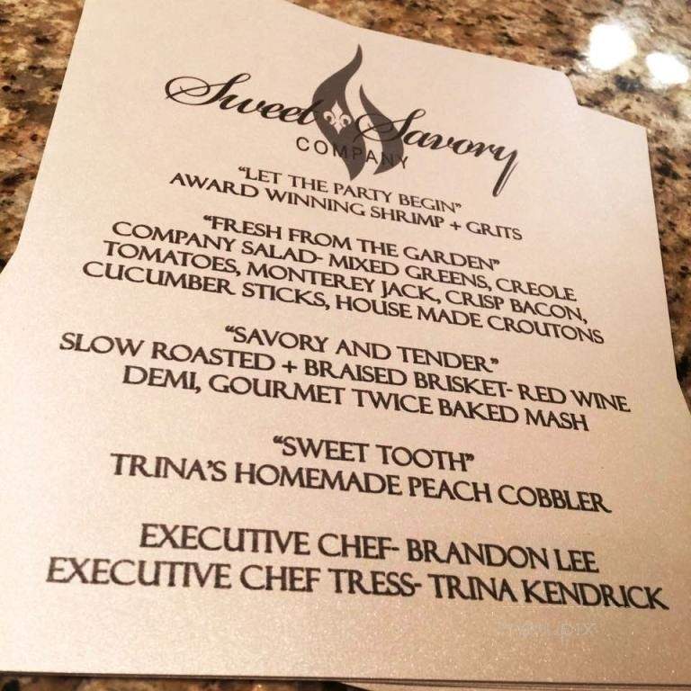 Sweet & Savory Company - Gonzales, LA menu_pic