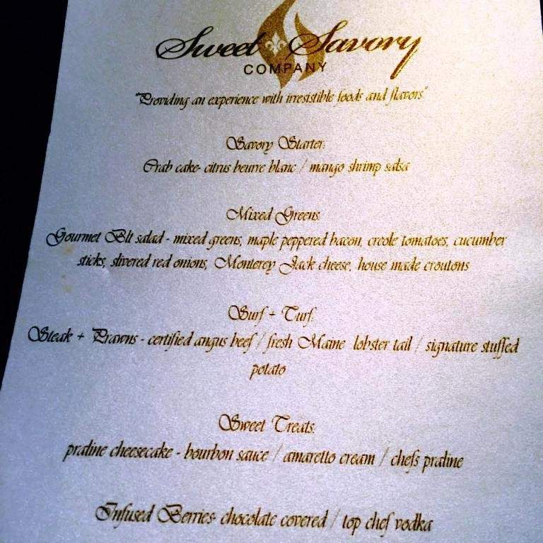 Sweet & Savory Company - Gonzales, LA menu_pic