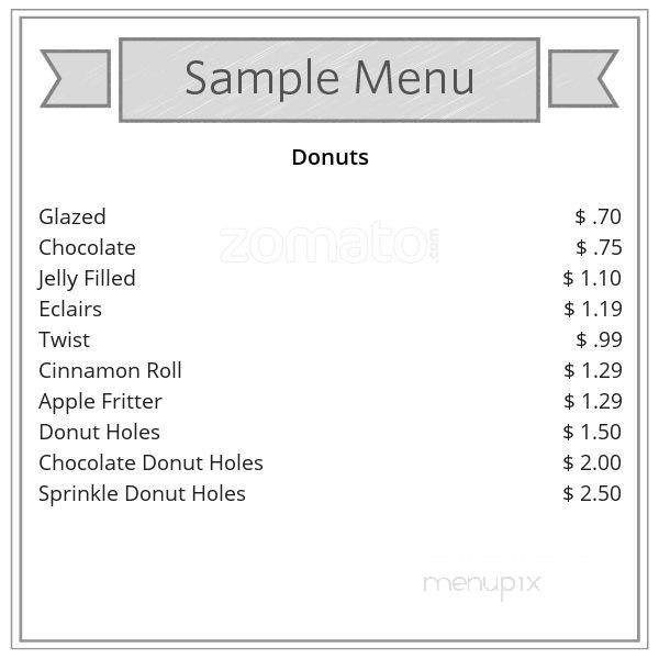 Sonny Donut - Mc Kinney, TX menu_pic