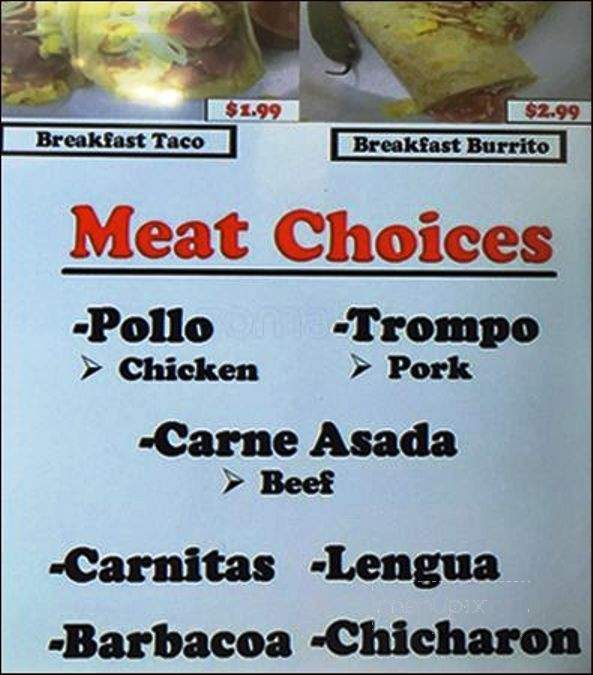 Fox Fuels Tacos and More - Irving, TX menu_pic