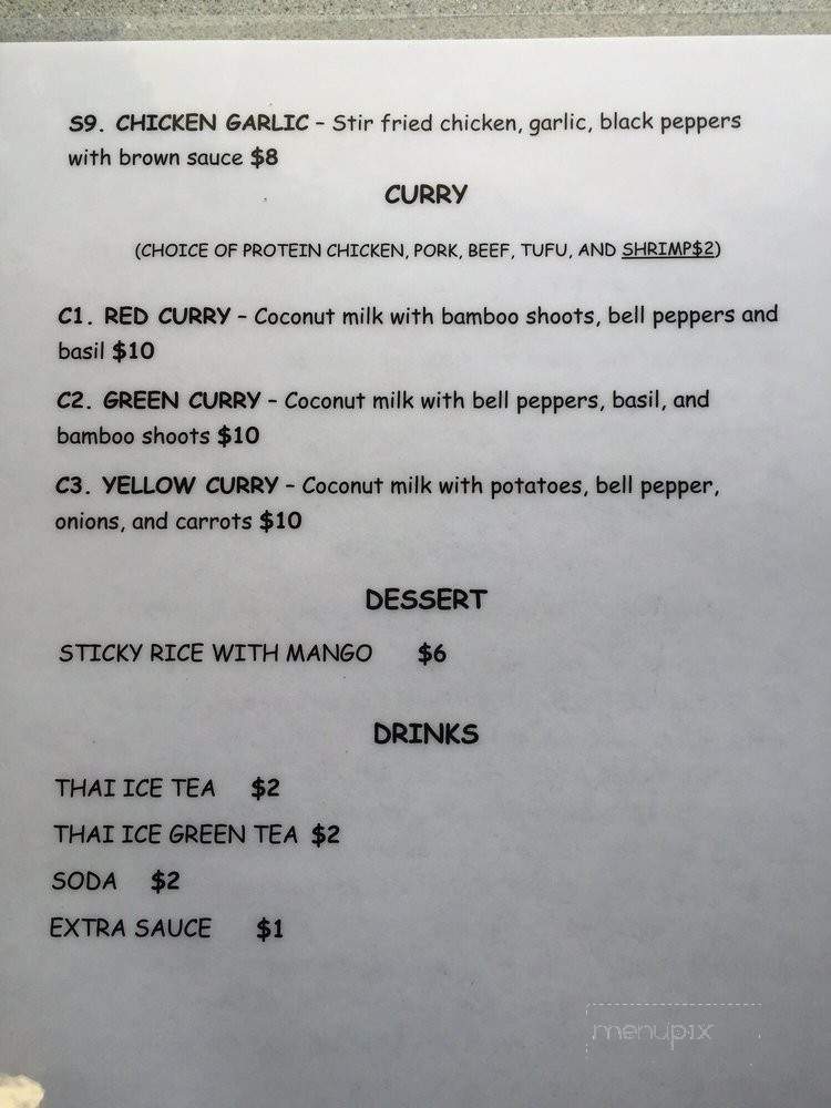 Thai Kruefha - Austin, TX menu_pic