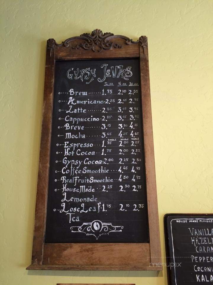 Gypsy Javas - Pueblo, CO menu_pic