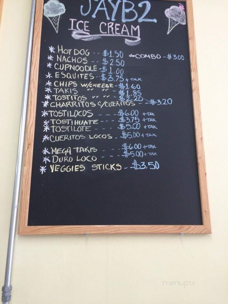 Jayb2 Ice Cream - Montebello, CA menu_pic