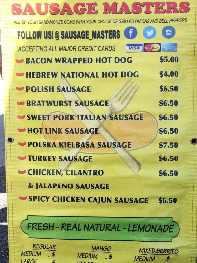 Sausage Masters - Carson, CA menu_pic