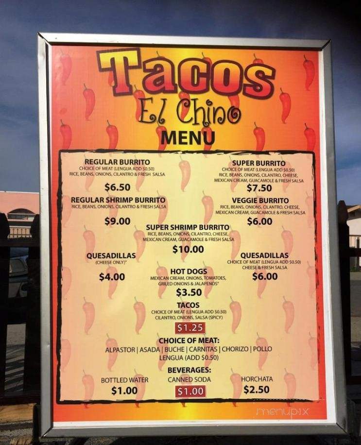 /250899135/Tacos-El-Chino-Menu-Richmond-CA - Richmond, CA