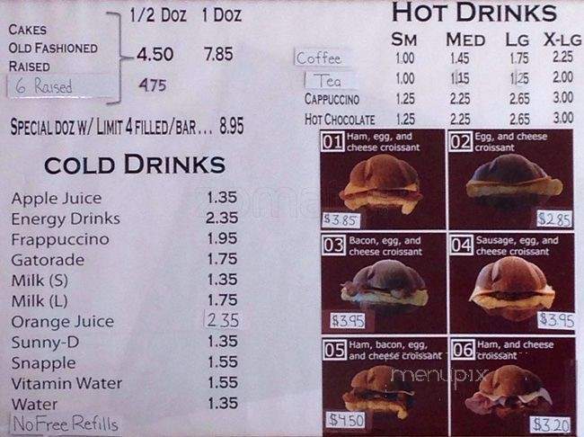 Donut Works - Novato, CA menu_pic