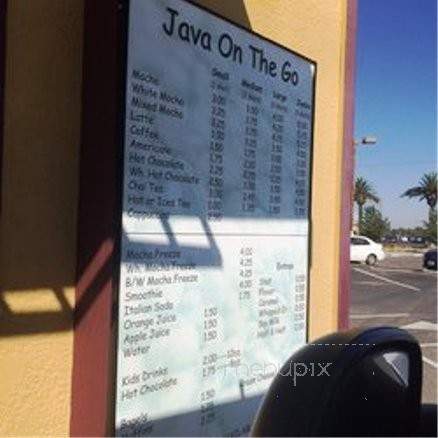 Java on the go - North Highlands, CA menu_pic